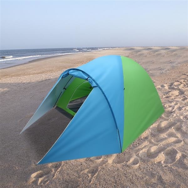 Cheap Goat Tents Double layers Camping Tents High Quality Outdoor Tents 3 4 Person Family Party Picnic Tent Waterproof Instant Cabin Beach Tents   